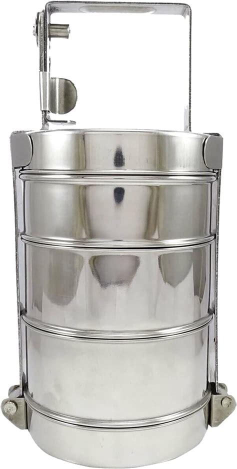 go ware stainless steel tiffin lunch box 3 tier|3 Tier Indian.